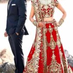 red-taffeta-silk-lehenga