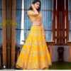 Yellow Lehenga Choli with Heavy Embroidery - Image 3