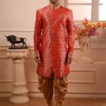 red-indowestern-sherwani-kurta