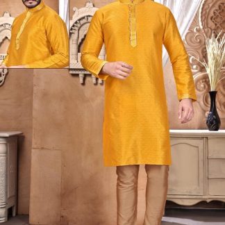 yellow-silk-kurta-pajama