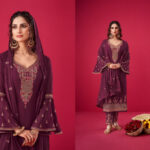 wine-georgette-pakistani-suit