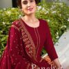Red Salwar Kameez with Foil Print Dupatta - Image 2