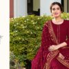 Red Salwar Kameez with Foil Print Dupatta - Image 3