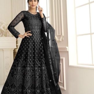 black-anarkali-gown