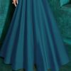 Blue Heavily Embroidered Gown with Stone Work - Image 3