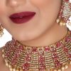 Pink and Champagne Choker Necklace Set - Image 3