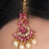 Pink and Champagne Choker Necklace Set - Image 2
