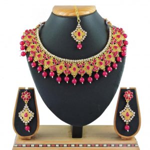 floral-pink-necklace-set