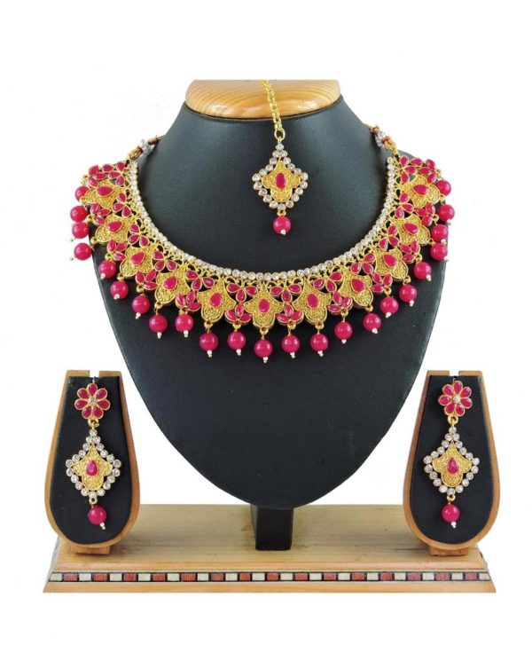 floral-pink-necklace-set