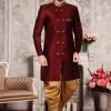 burgundy-and-gold-indowestern