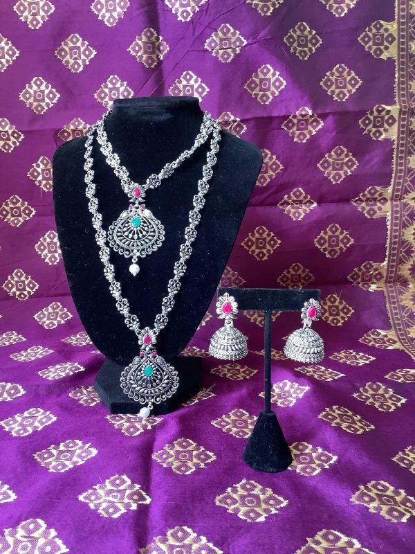 multicolor-silver-temple-necklace