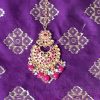 Gold and Red Kundan Necklace Set - Image 2