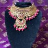 Gold and Red Kundan Necklace Set - Image 3