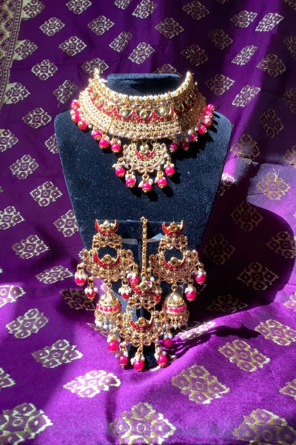 Red and Gold Kundan Necklace