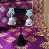 Blue and Silver Necklace Set with Earrings - Image 3