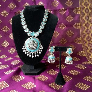 Blue-and-Silver-Necklace-Set