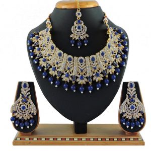 navy-blue-choker-necklace-set