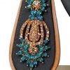 Teal Choker Necklace Set with Earrings - Image 2