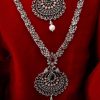 Silver Temple Necklace with Multicolor Stones - Image 3