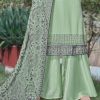 Pistachio Straight Cut Salwar Kameez - Image 3