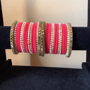 neon-pink-mirror-pearl-bangle-set