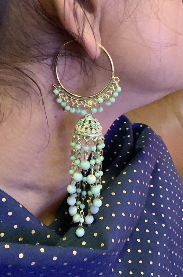 Mint-Jhumka-Layered-Hoop-Earrings