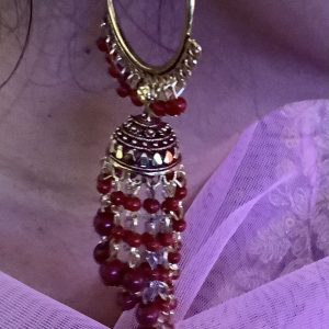 maroon-layered-jhumka-hoop