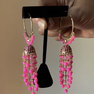 pink-layered-jhumka-hoop