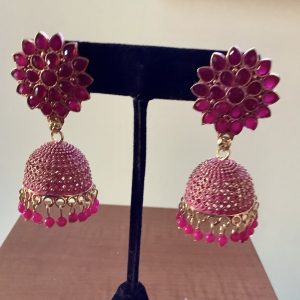 pink-starburst-stud-jhumka