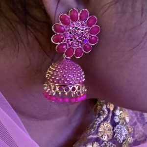 pink-floral-stud-jhumka