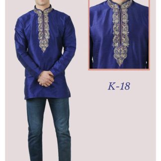 blue-short-sleeve-kurta
