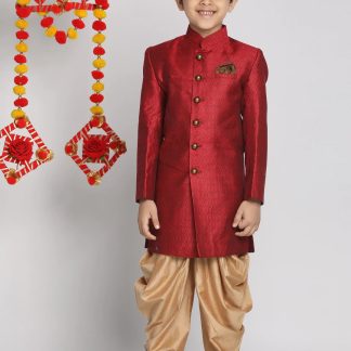 boys-maroon-indowestern-kurta