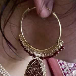 maroon-hoop-jhumka