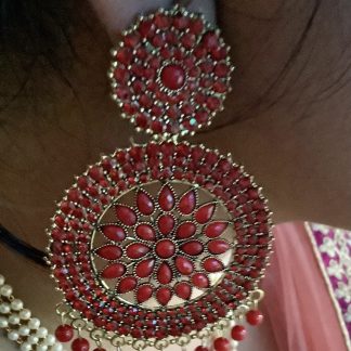 red-chandabali-earring