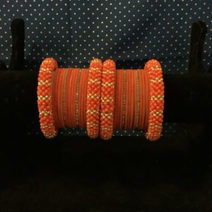 orange-beaded-bangle-set