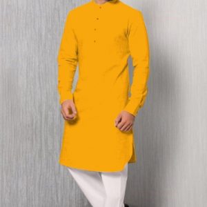 yellow-cotton-kurta