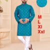 blue-viscose-cotton-kurta