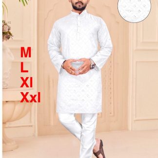white-viscose-cotton-kurta
