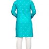 Men's Blue Cotton Kurta Pajamas with Pants - Image 2
