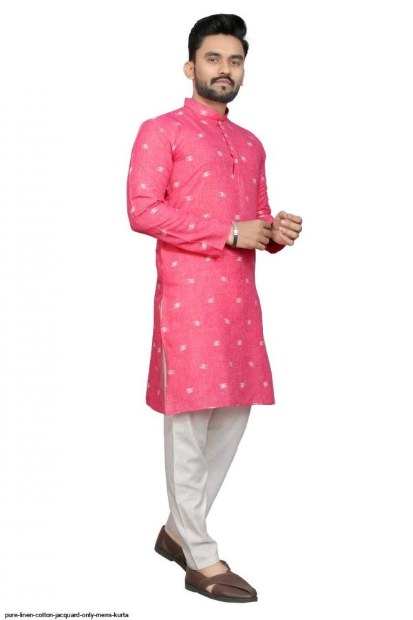 mens-pink-cotton-kurta