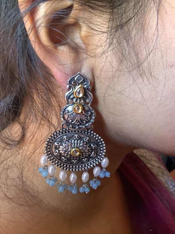 light-blue-oxidized-earring-set