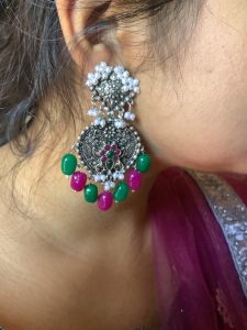 purple-and-green-earring-set