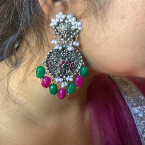 purple-and-green-earring-set