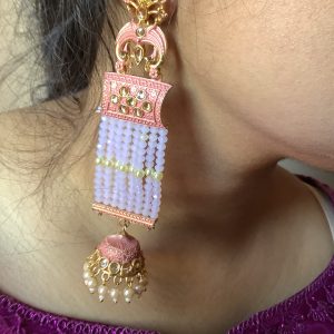 peach-meenakari-jhumka