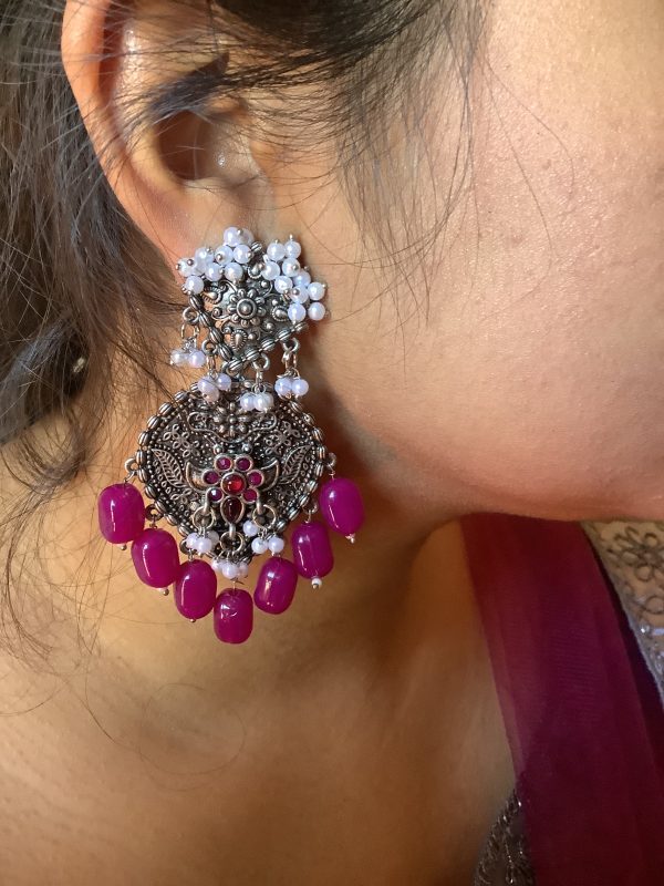 purple-pearl-oxidized-earring-set