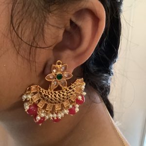 champagne-stone-chandabali-with-red