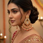 Ombre Orange Chandabali Cutout Earrings