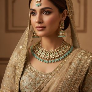 Firoze Collar Kundan Necklace Set with Maang