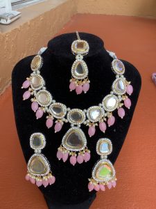 peony kundan necklace set