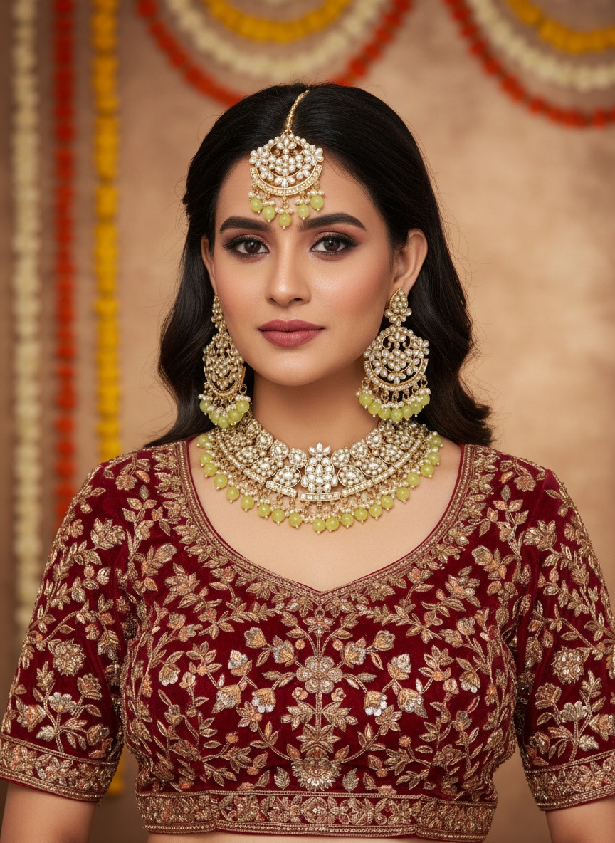 lemon-kundan-wing-mecklace-set